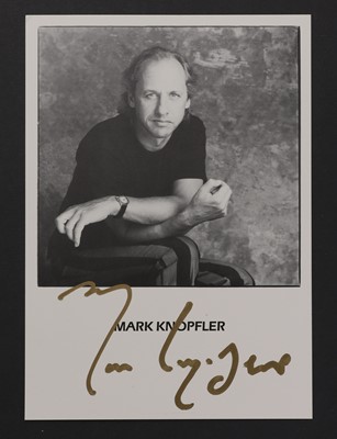 Lot 460 - Dire Straits: Mark Knopfler autograph on promo card
