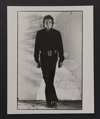 Lot 450 - Johnny Cash: signed promo card