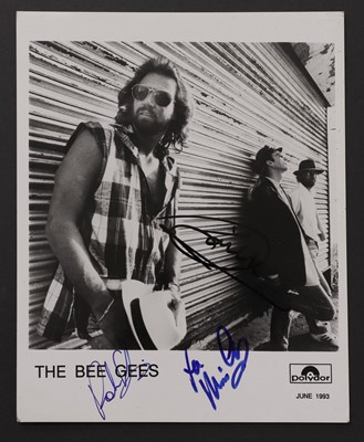 Lot 446 - The Bee Gees: autographs on promo card