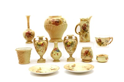 Lot 191 - A collection of Royal Worcester blush ivory porcelain