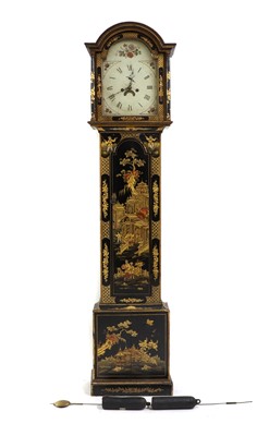 Lot 501 - A George III Japanned longcase clock