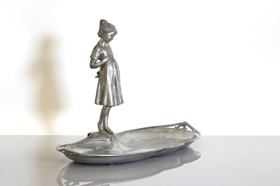 Lot 144 - A German WMF pewter desk stand
