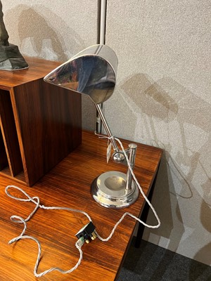Lot 209 - A chromed table lamp
