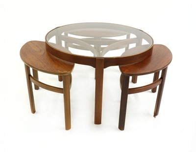 Lot 367 - A Nathan 'Trinity' teak nest of tables