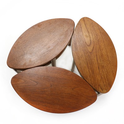 Lot 367 - A Nathan 'Trinity' teak nest of tables