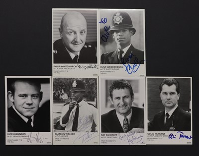Lot 377 - THE BILL: Approximately one hundred signed promo cards