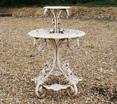 Lot 448 - A Victorian-style painted cast iron garden stand