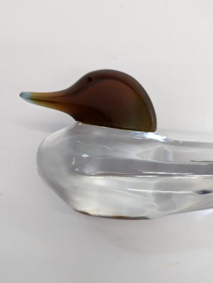 Lot 267 - A Daum glass model of a duck