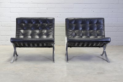 Lot 213 - A pair of Knoll 'Barcelona' chairs