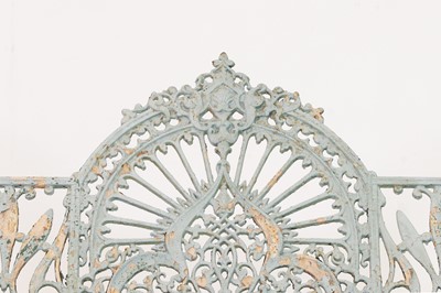 Lot 668 - A Victorian painted cast iron garden bench