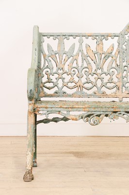 Lot 668 - A Victorian painted cast iron garden bench