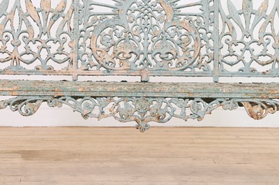 Lot 668 - A Victorian painted cast iron garden bench