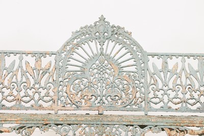 Lot 668 - A Victorian painted cast iron garden bench