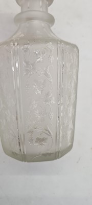 Lot 240 - An acid etched glass claret jug