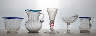 Lot 210 - A group of glass tableware