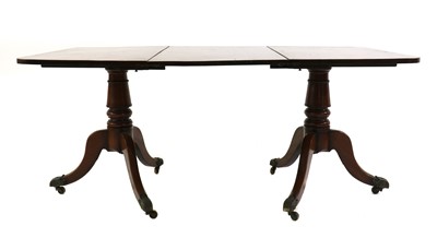 Lot 472 - A mahogany twin pedestal table