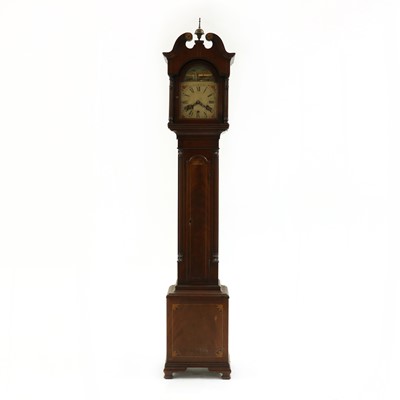 Lot 496 - A mahogany grandmother clock