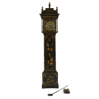 Lot 465 - A George III lacquered Chinoiserie longcase clock