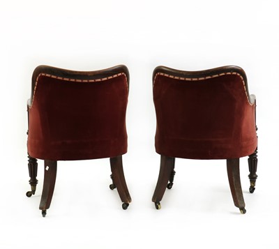 Lot 480 - A pair of William IV mahogany tub chairs