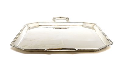 Lot 3 - A silver twin-handled tray