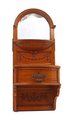 Lot 436 - A Victorian satinwood and marquetry wall cabinet