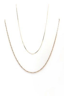 Lot 292 - Two gold chains