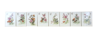 Lot 134 - A collection of eight Chinese porcelain panels