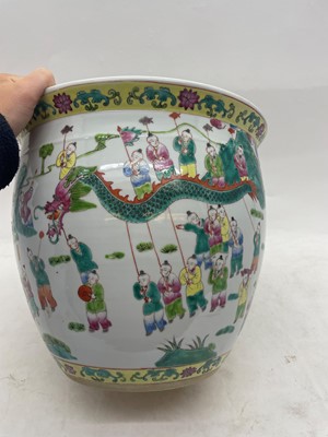 Lot 82 - A Chinese jardiniere with a stand