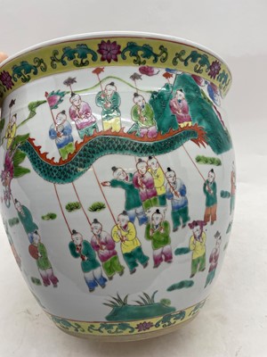 Lot 82 - A Chinese jardiniere with a stand