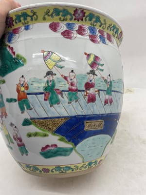 Lot 82 - A Chinese jardiniere with a stand