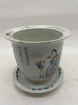 Lot 82 - A Chinese jardiniere with a stand