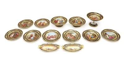 Lot 183 - A Vienna style dessert service