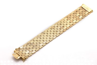 Lot 55 - A mid-century Italian gold cuff bracelet