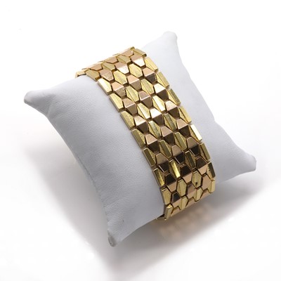 Lot 55 - A mid-century Italian gold cuff bracelet