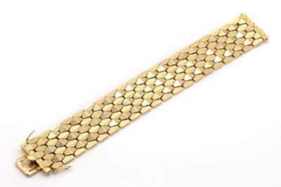 Lot 55 - A mid-century Italian gold cuff bracelet