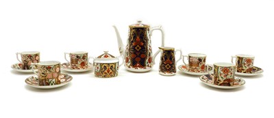 Lot 176 - A Royal Crown Derby porcelain coffee service