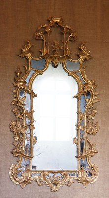 Lot 50 - ☘ A George III giltwood mirror
