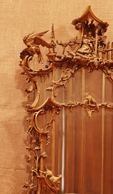 Lot 52 - ☘ A giltwood mirror of Chippendale style