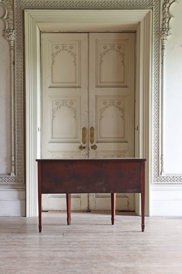 Lot 30 - ☘ A late George III mahogany bow-front sideboard