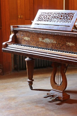 Lot 326 - ☘ A burr walnut cased grand pianoforte by Erard