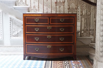 Lot 2 - ☘ A Regency mahogany bow-front chest