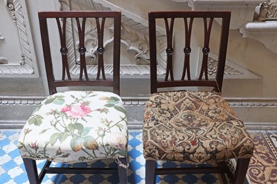 Lot 3 - ☘ A matched set of six George III mahogany dining chairs