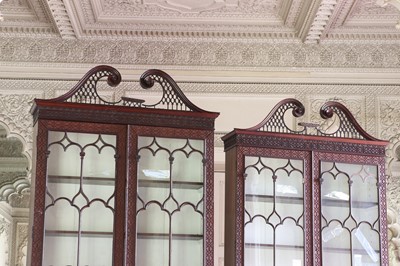 Lot 228 - ☘ A pair of mahogany display cabinets