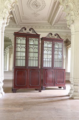 Lot 228 - ☘ A pair of mahogany display cabinets