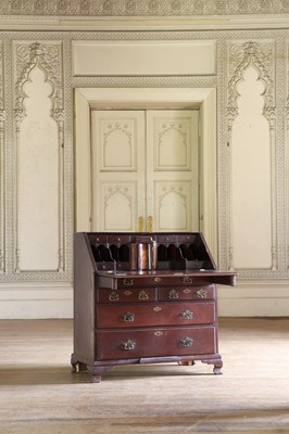 Lot 177 - ☘ A George III mahogany bureau