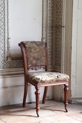 Lot 303 - ☘ A set of five late Victorian oak dining chairs