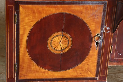 Lot 21 - A George IV satinwood and mahogany bow-front sideboard