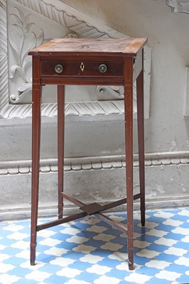 Lot 306 - ☘ A late George III mahogany small rectangular worktable