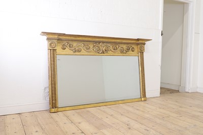 Lot 181 - A George IV giltwood and gesso overmantel mirror
