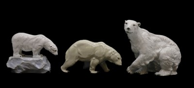 Lot 178 - A Royal Dux porcelain model of a polar bear